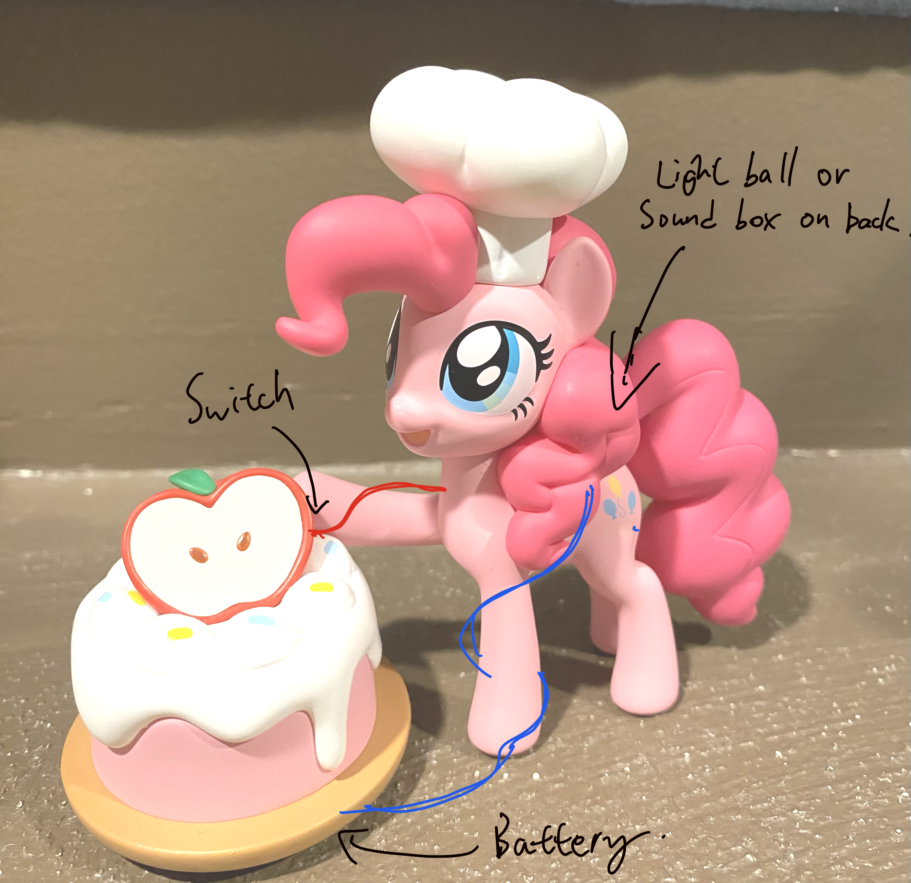 The final circuit sketch on the photo.