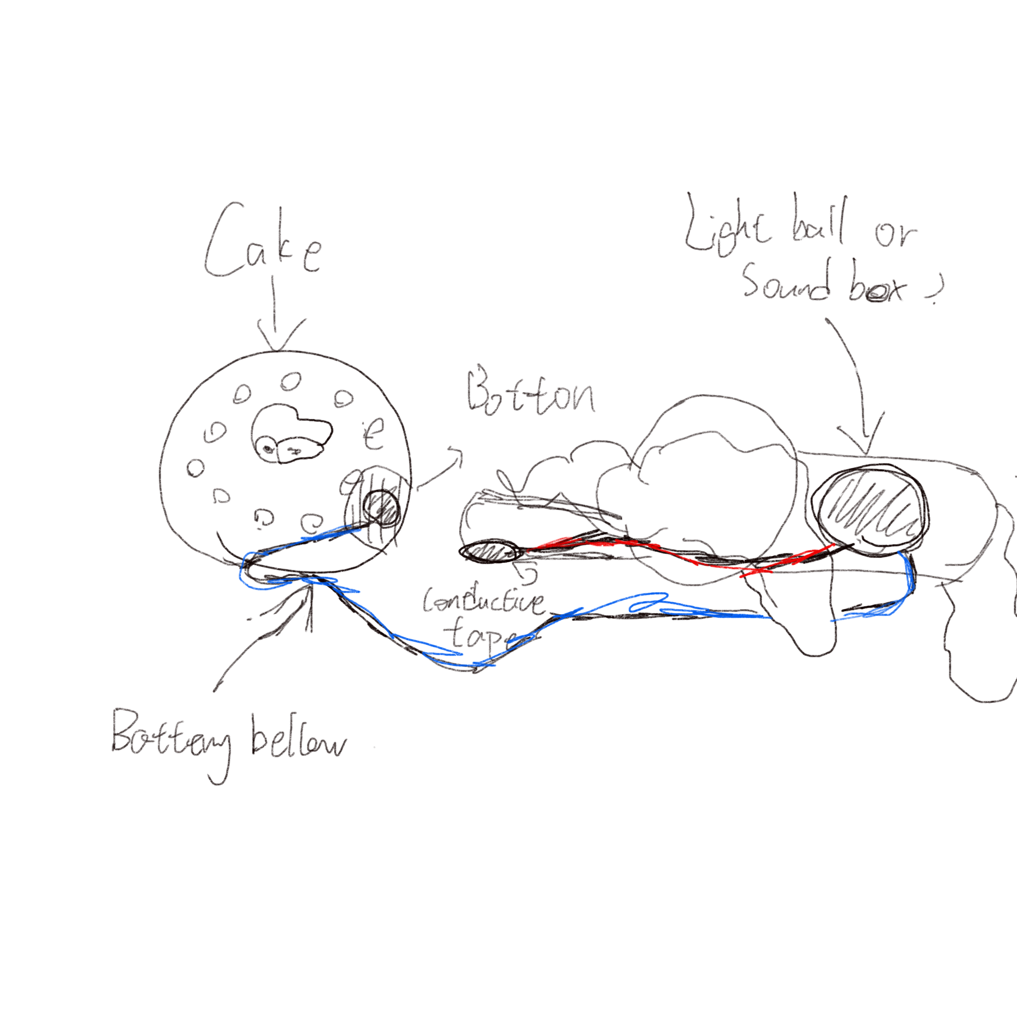 The top view of the pony figure circuit sketch.