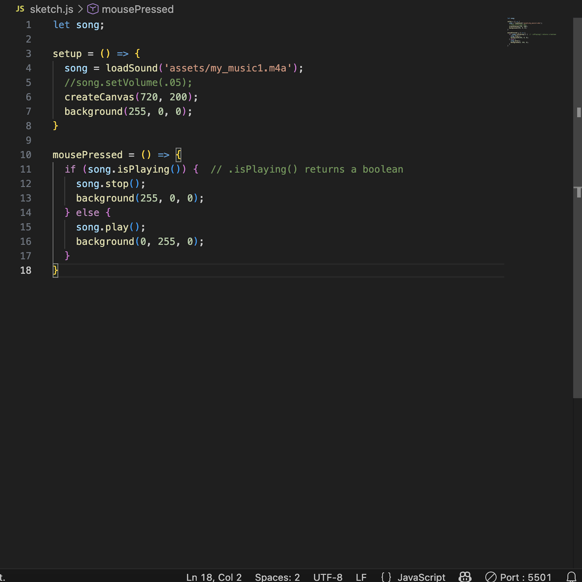 I imported my music into JavaScript.