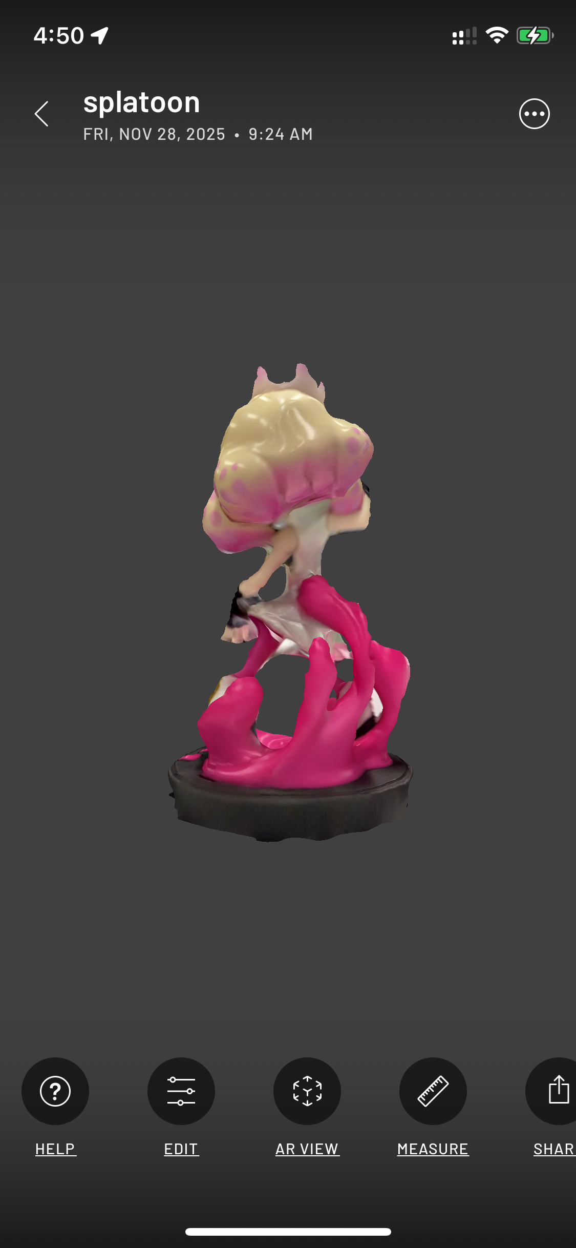 Scanned game character back view