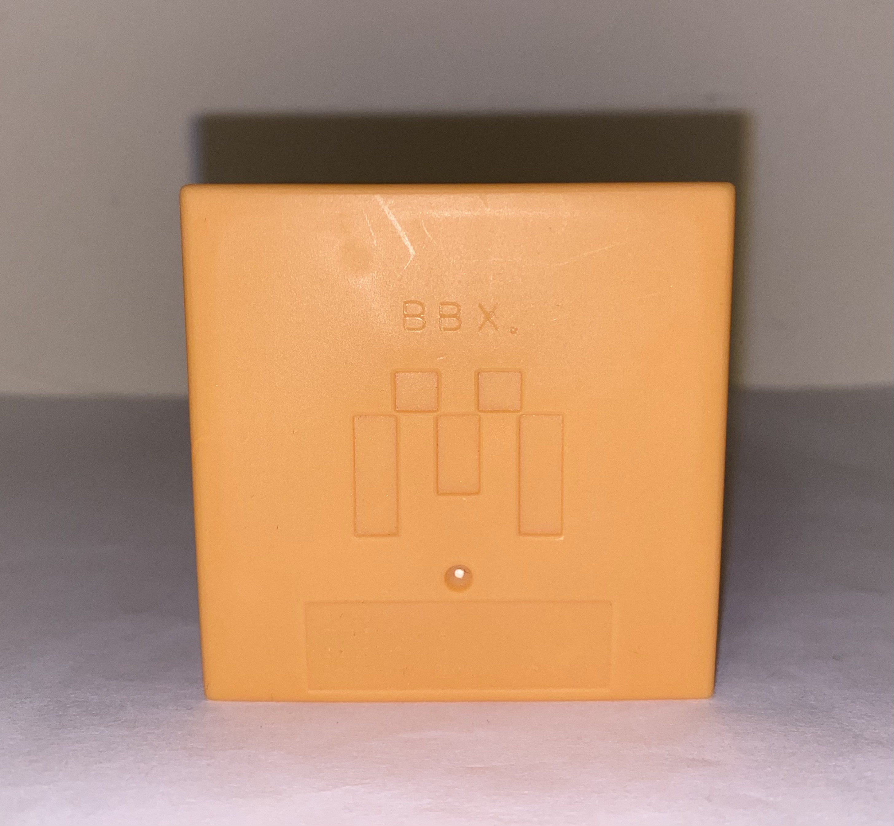 Bottom view of the hamburger-shaped toy