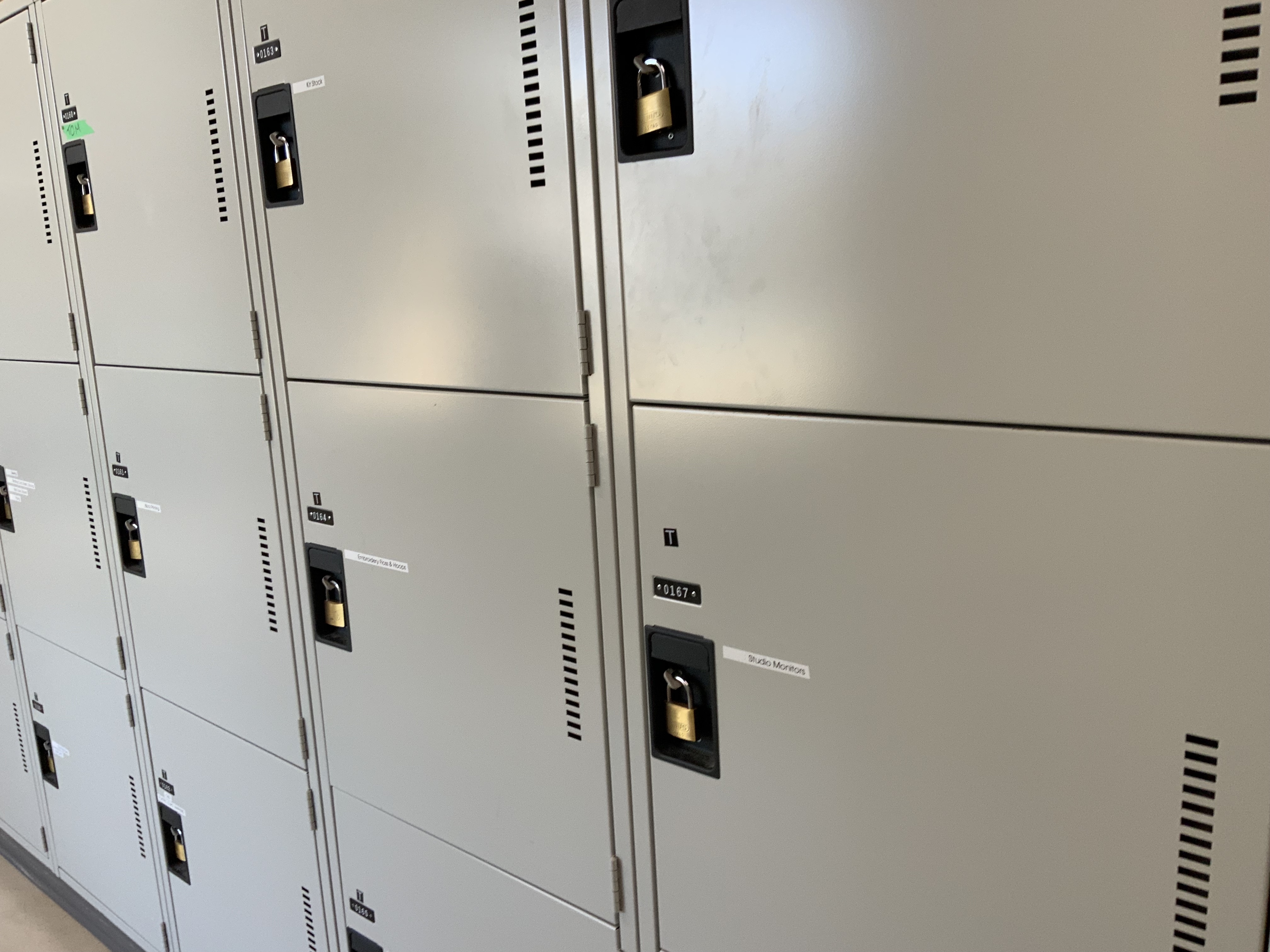 A locker of metal material