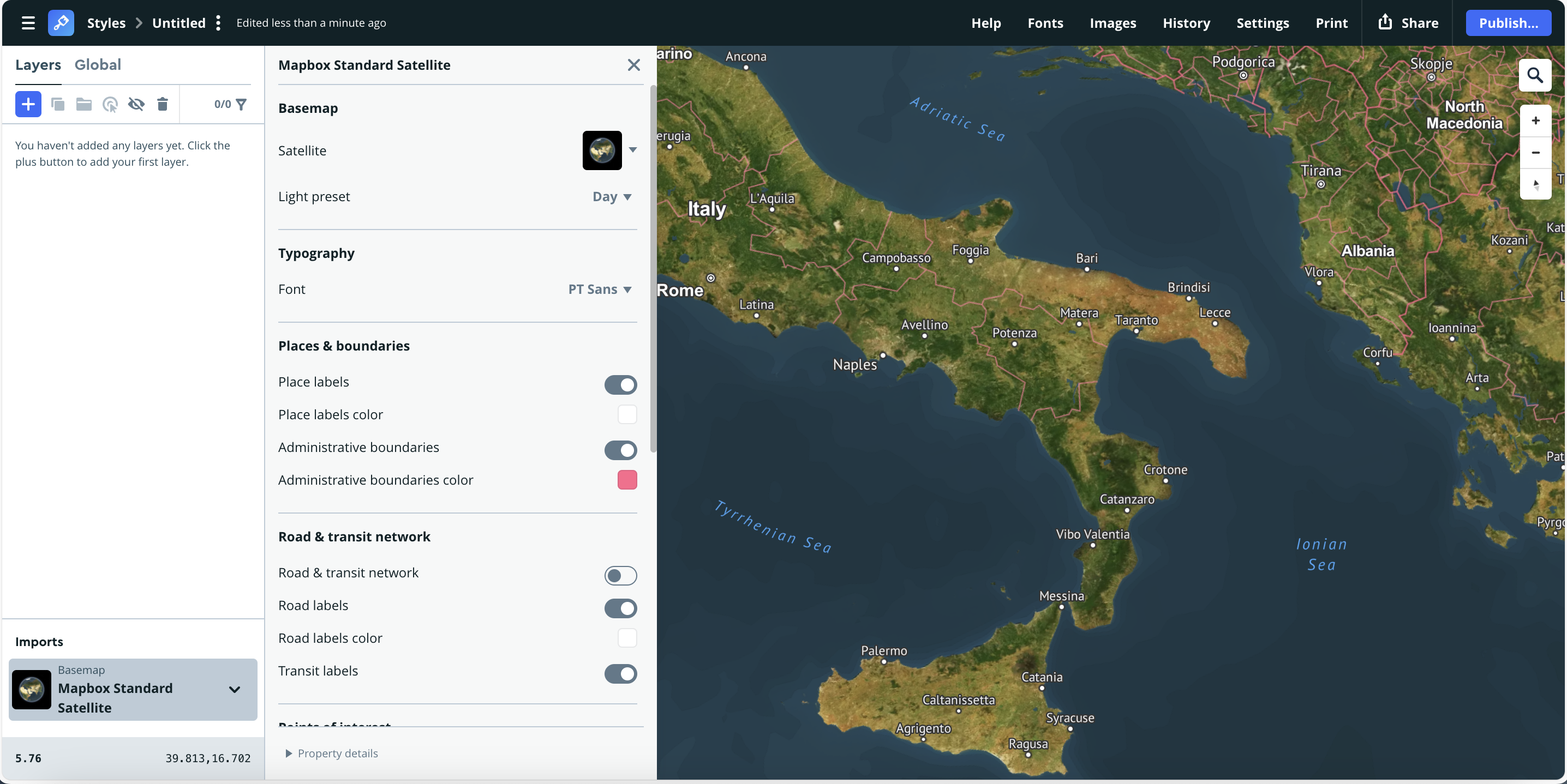 A wide-area satellite view showing natural vegetation and terrain with subtle administrative boundaries. Suitable for regional analysis or environmental overview.