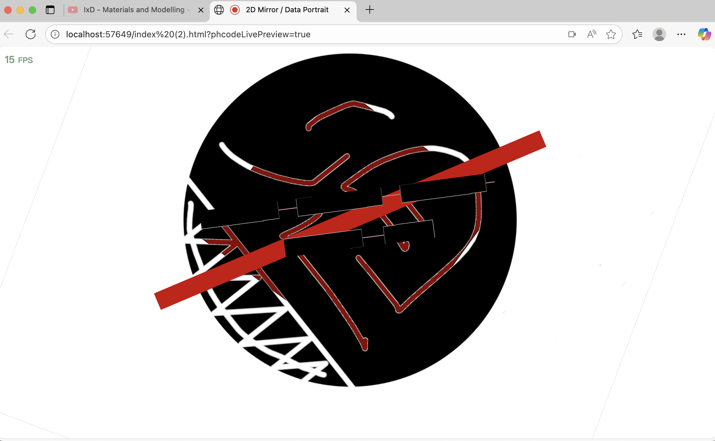 More experimenting on integrate face tracking with my second icon interaction technology on the website.